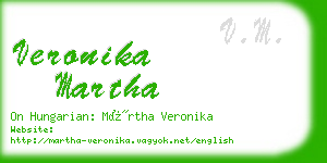 veronika martha business card